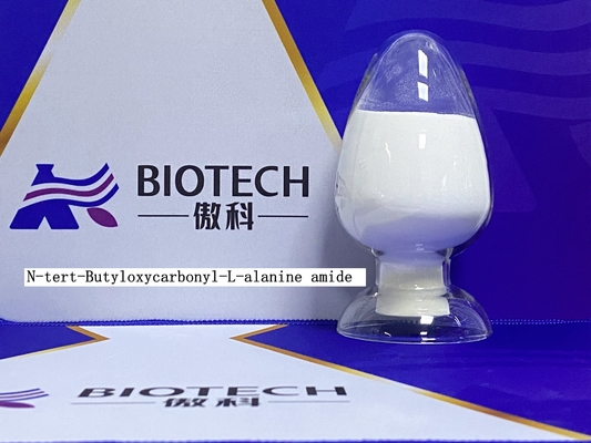 مشتقات الأحماض الأمينية Boc-Ala-NH2 CAS رقم 85642-13-3 لمشتقات الأحماض الأمينية مسحوق أبيض نقاء 98٪