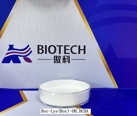 Boc-Lys (Boc) -OH.DCHA CAS رقم 15098-69-8 لمشتقات الأحماض الأمينية مسحوق أبيض نقاء 99٪
