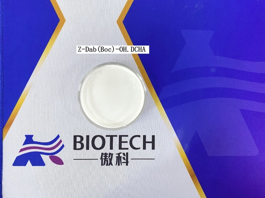CAS No 3350-13-8 أحماض أمينية خاصة Z Dab Boc OH DCHA مسحوق أبيض نقاء 98٪
