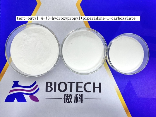 مركب هيتروسيكلي Tert-Butyl 4- ((3-Hydroxypropyl)-1-Carboxylate 97% CAS 156185-63-6