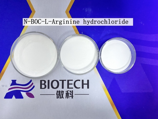 N-BOC-L-Arginine Hydrochloride CAS 35897-34-8 مسحوق أبيض نقاء 98٪ نقطة الانصهار 109 درجة مئوية ظروف التخزين مختومة في الجاف