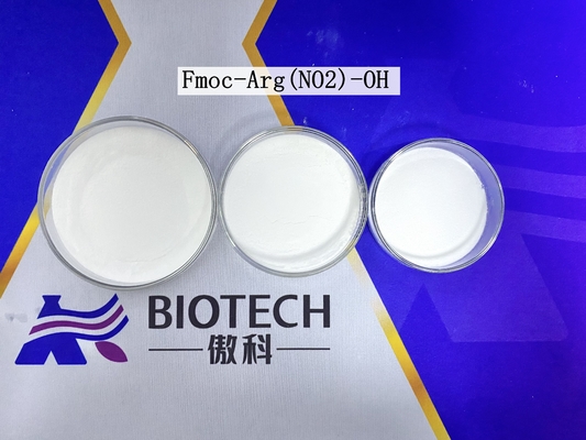 مشتقات الأحماض الأمينية Fmoc-Arg ((NO2) -OH CAS. 58111-94-7 مسحوق أبيض نقاء 98% C21H23N5O6