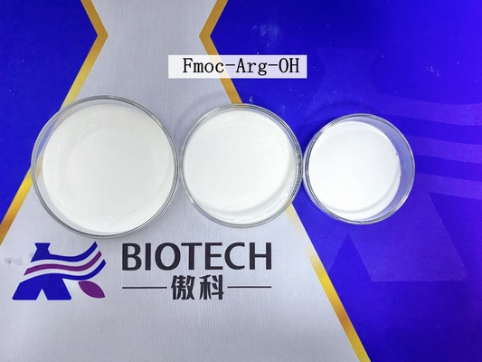مسحوق أبيض مشتقات Fmoc-Arg-OH مع نقاء 98٪ رقم CAS 91000-69-0 C21H24N4O4