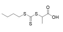 2 - ((Butylthio) carbonothioyl) thio) حمض البروبانويك CAS رقم 480436-46-2 C8H14O2S3 مسحوق أصفر