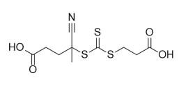 4 - (((2-Carboxyethyl) thio) carbonothioyl) thio) -4-cyanopentanoic acid CAS No. 2055041-03-5 C10H13NO4S3 مسحوق أصفر