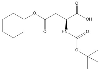Boc-Asp (OcHx)-OH مشتقات الأحماض الأمينية CAS رقم 73821-95-1 نقاء 98٪ CC15H25NO6