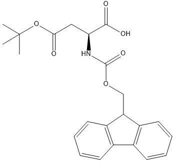 نقاء 98٪ مشتقات الأحماض الأمينية CAS 71989-14-5 Fmoc-Asp (OtBu) -OH C23H25NO6