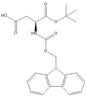 نقاء 98٪ مشتقات الأحماض الأمينية CAS رقم 129460-09-9 Fmoc-Asp-OtBu White To Al Most White Powder