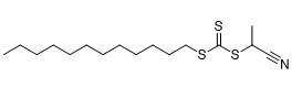 كاشف RAFT C16H29NS3 نقاء 95٪ 1-cyanoethyl dodecyl carbonotrithioate CAS رقم 1186022-27-4