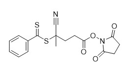 N-Succinimidyl 4-Cyano-4- (Phenylcarbonothioylthio) Pentanoate RAFT Reagent CAS 864066-74-0 C17H16N2O4S2 95٪