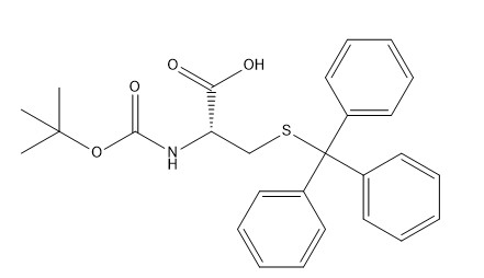 98 ٪ مشتقات الأحماض الأمينية CAS 21947-98-8 Boc-Cys (Trt) -OH C27H29NO4S مسحوق