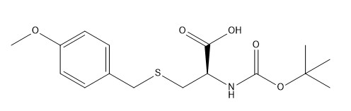 98٪ مشتقات الأحماض الأمينية CAS 18942-46-6 Boc-Cys (PMeOBzl) -OH C16H23NO5S مسحوق أبيض