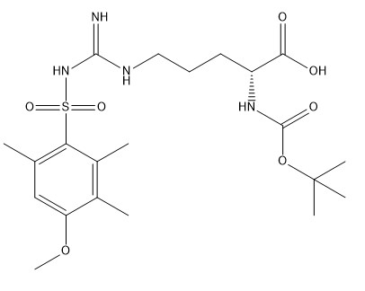 نقاء 98٪ مشتقات الأحماض الأمينية CAS 200122-49-2 Boc-D-Arg (Mtr) -OH C21H34N4O7S