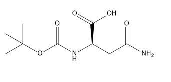 نقاء 98٪ مشتقات الأحماض الأمينية CAS رقم 75647-01-7 Boc-D-asparagine C9H16N2O5