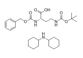 CAS No 3350-13-8 أحماض أمينية خاصة Z Dab Boc OH DCHA مسحوق أبيض نقاء 98٪