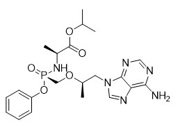 وسيط APIs Tenofovir Alafenamide CAS رقم 379270-37-8 للحصول على درجة نقاء مسحوق TFA الأبيض إلى الأبيض المصفر 99٪